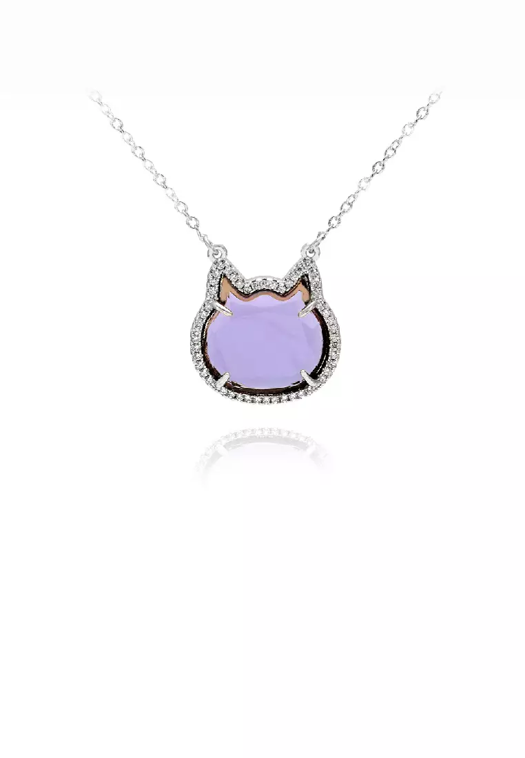 Purple fashion necklace online