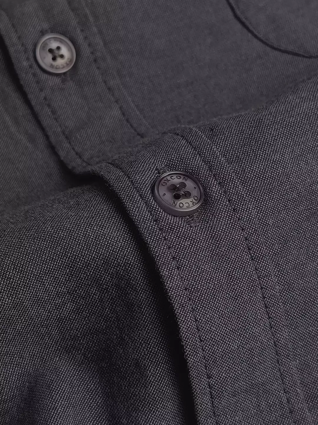 OXCON Kemeja Oxford Pria Pendek - Metro Series Black