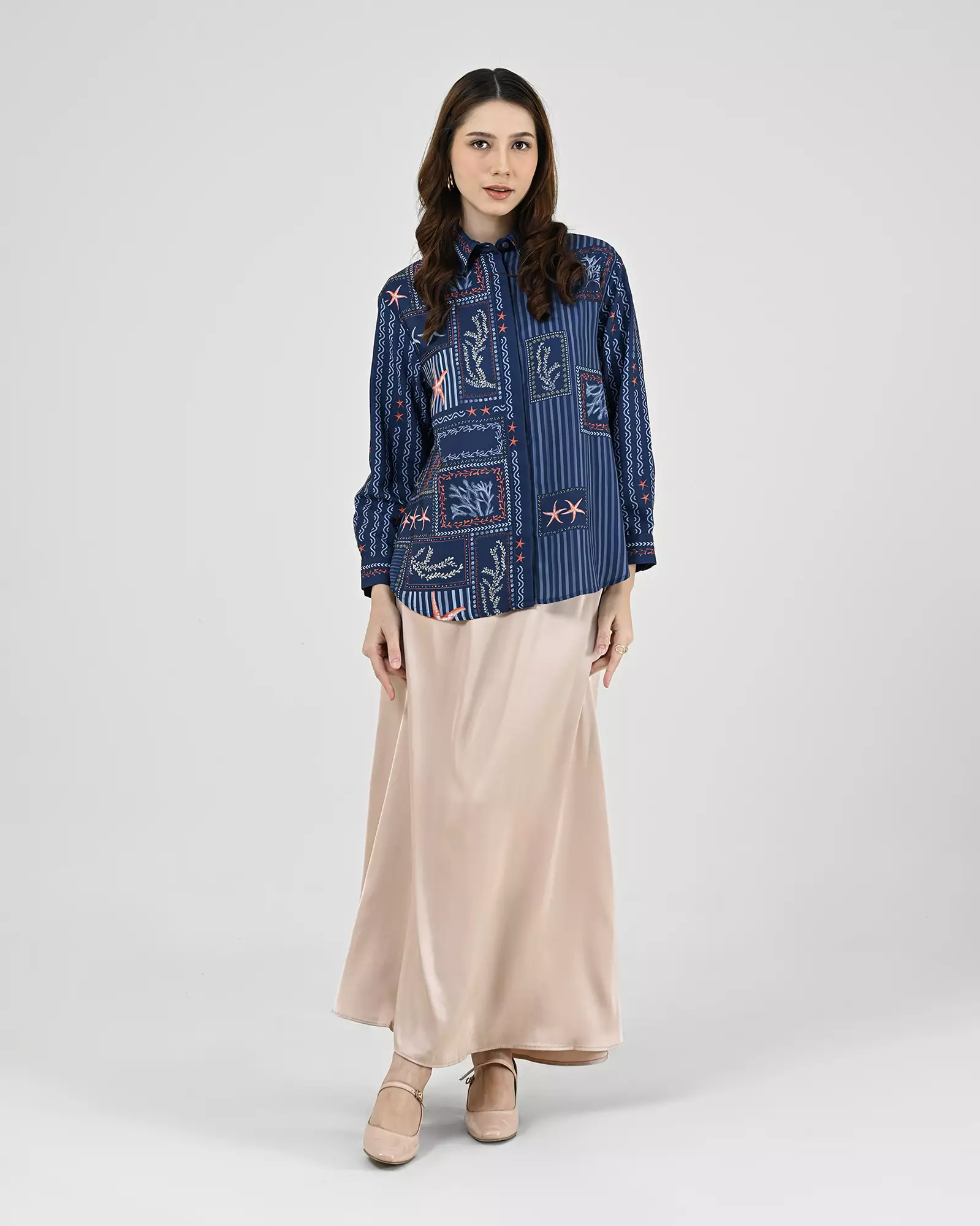 Geulis.id RALINE SHIRT - Navy