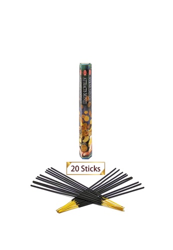 HEM ATTRACTS MONEY Incense Sticks 20PCs in Hexagonal Box, India Handmade (HI-MONEY) 382B9HL21246B0GS_1