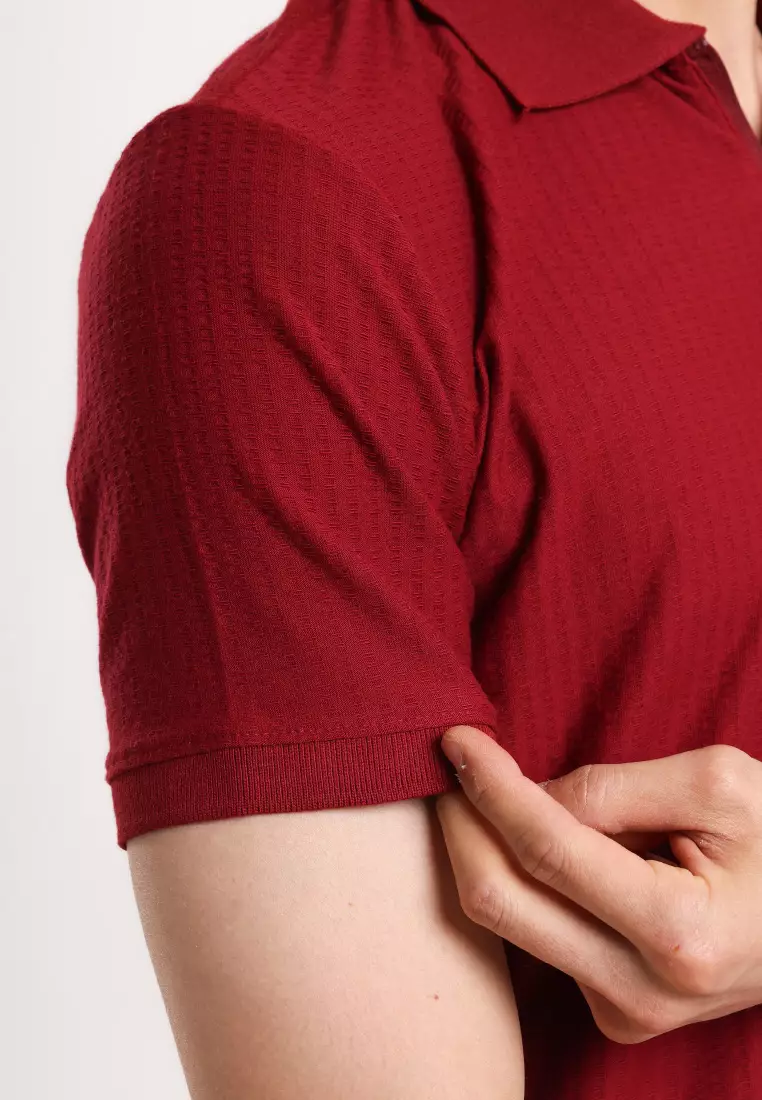 Used 1968 - Rush Kaos Kerah Polo Knit Pria Lengan Pendek