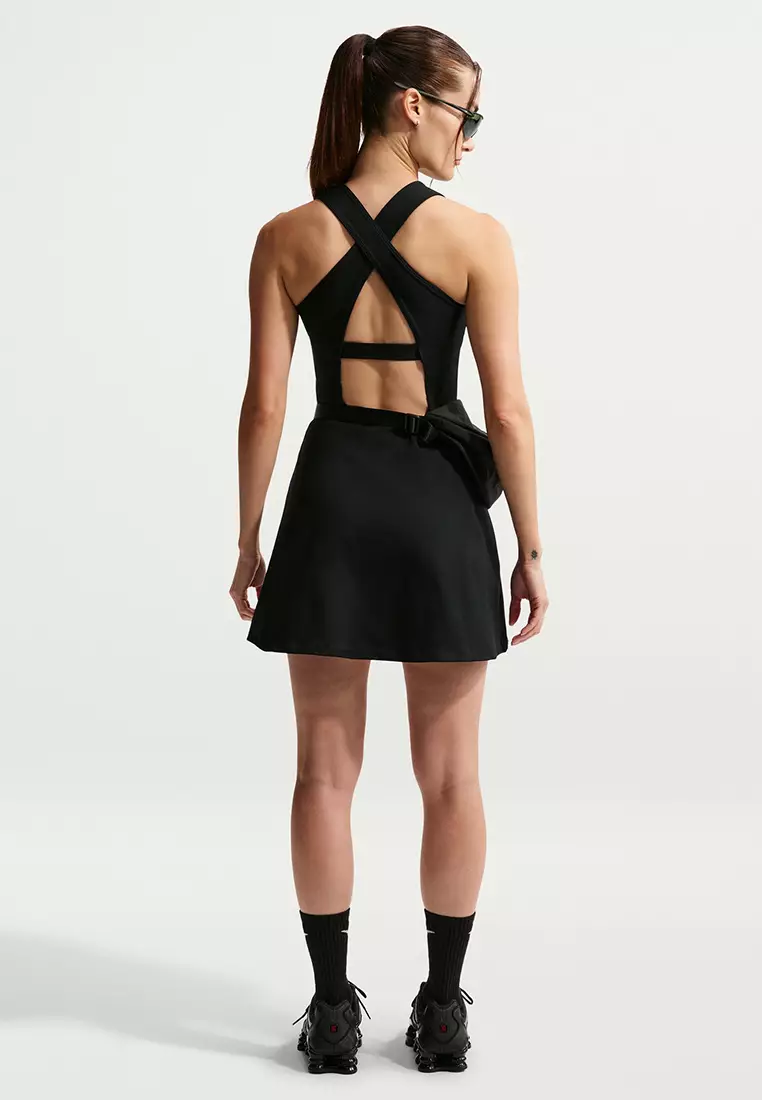slim fit dress slacks Nike Victory Women's Dri-FIT Tennis Dress - Black