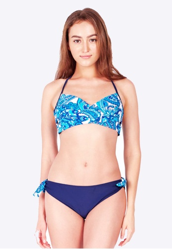 FUNFIT Crossover Bikini Top in Paisley Print (XS - L) FB080US9C05675GS_1