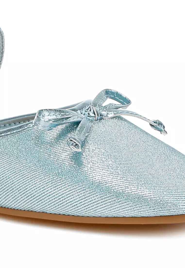 Sepatu Balet Glitter Warna Biru Muda