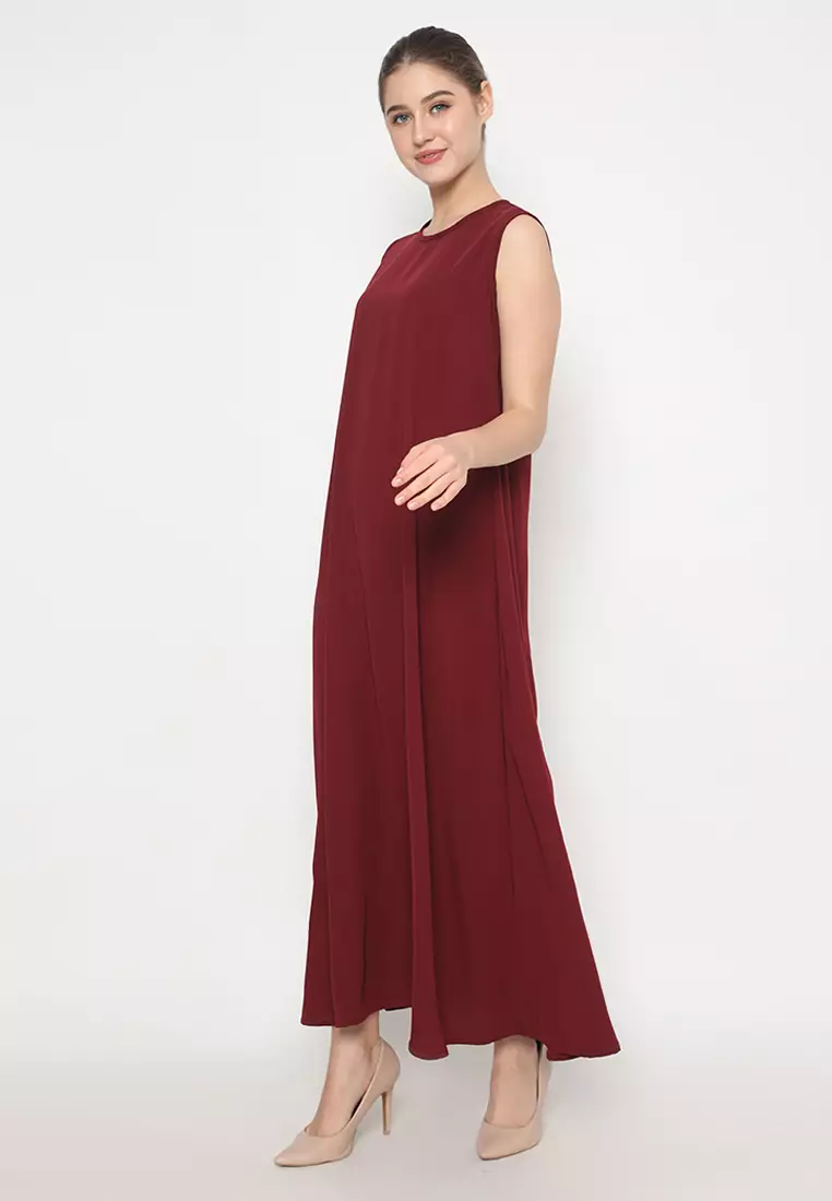 Lavani Manset Dress Maroon