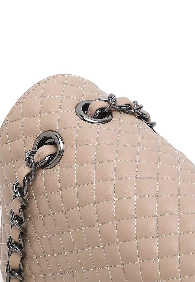 Women's Quilted Sling Bag / Crossbody Bag - Khaki