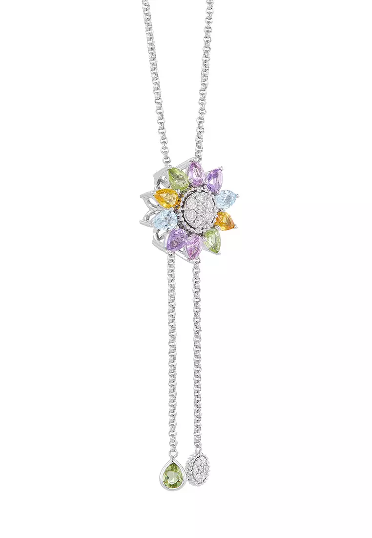 HABIB Ivanna Multi-Coloured Gemstone Diamond Necklace