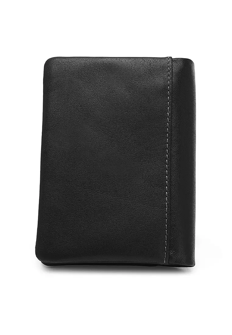 Gift Set - Leather RFID Wallet + 35mm Automatic Buckle Belt (禮盒 - 皮具錢包 + 腰帶) - 黑色