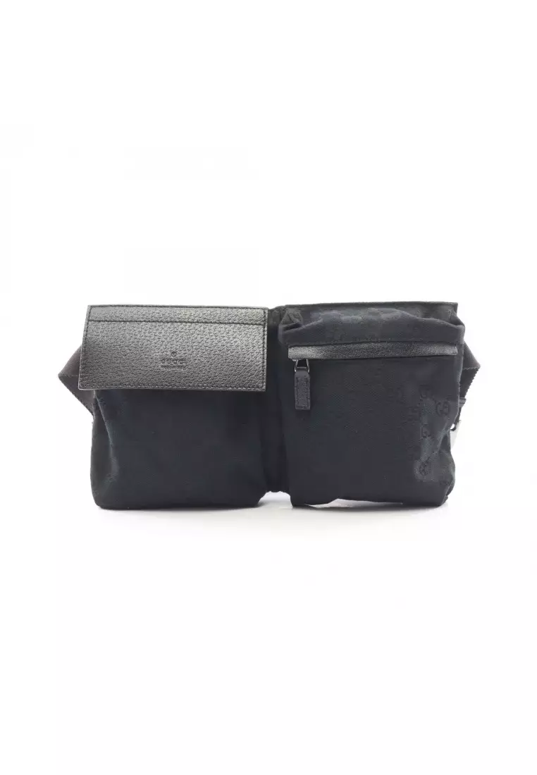 網上選購Gucci Pre-Loved Gucci GG canvas body bag waist bag canvas