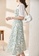 OUNIXUE multi Fashion Pearl Neck Floral Dress 03ADAAAEDFA587GS_2