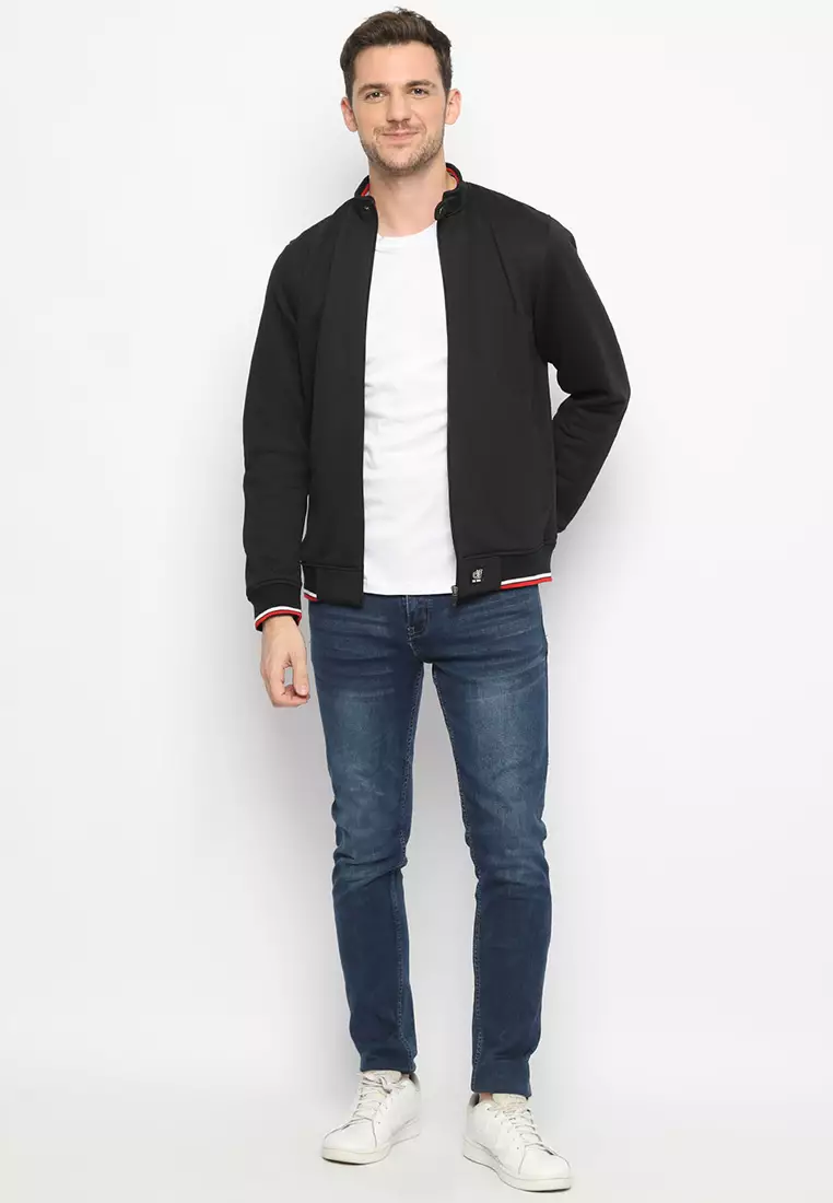 Jaket Biker Pria - Black