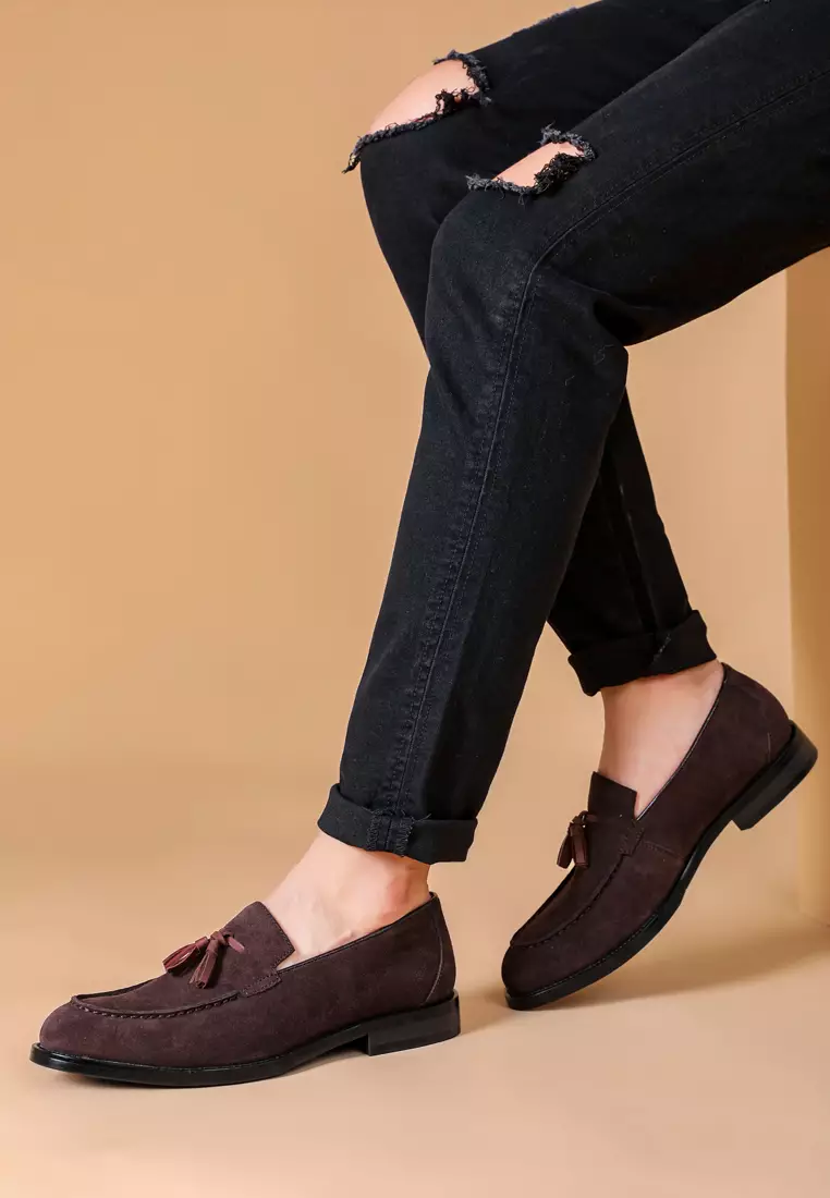 Suede Leather Tassel loafers MK5060-1