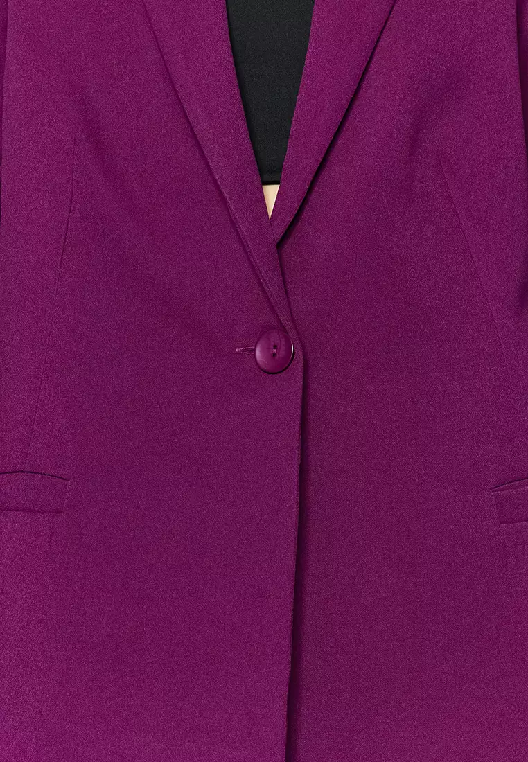 Lining Detailed Blazer Jacket