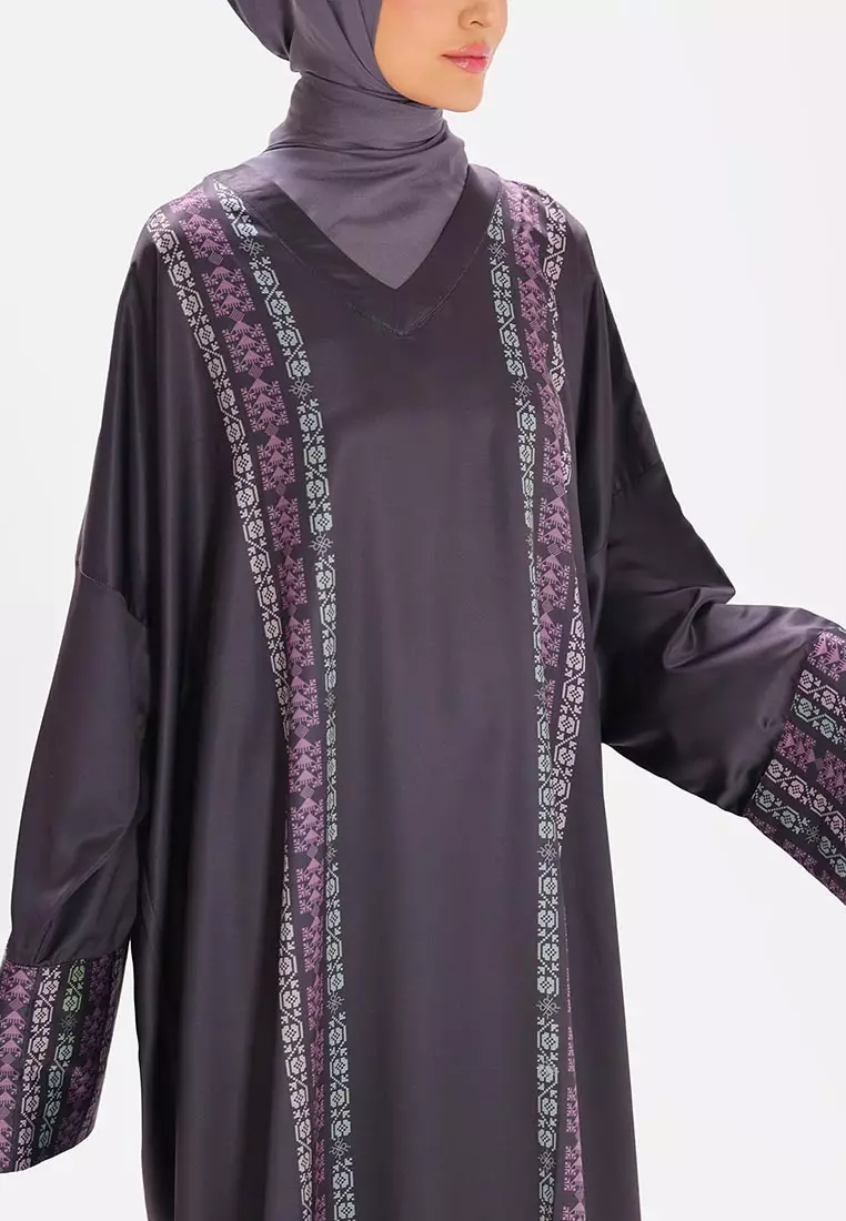 Ria Miranda Charcoal Layla Mukena Abaya