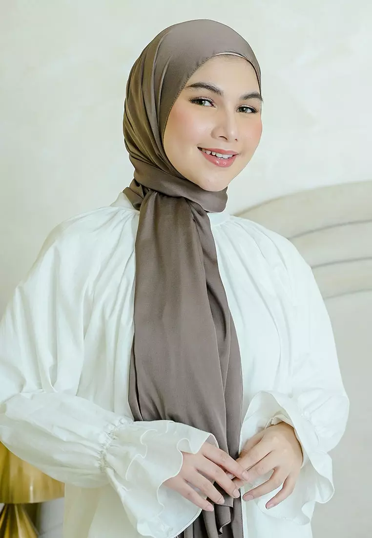 Shadeera Silk Shawl Taupe Grey (Lozy x Shadira)