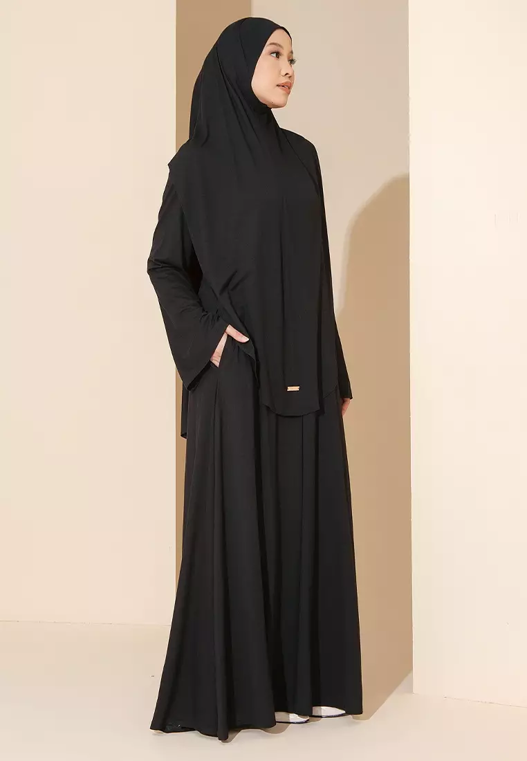 Saira Abaya Set Black