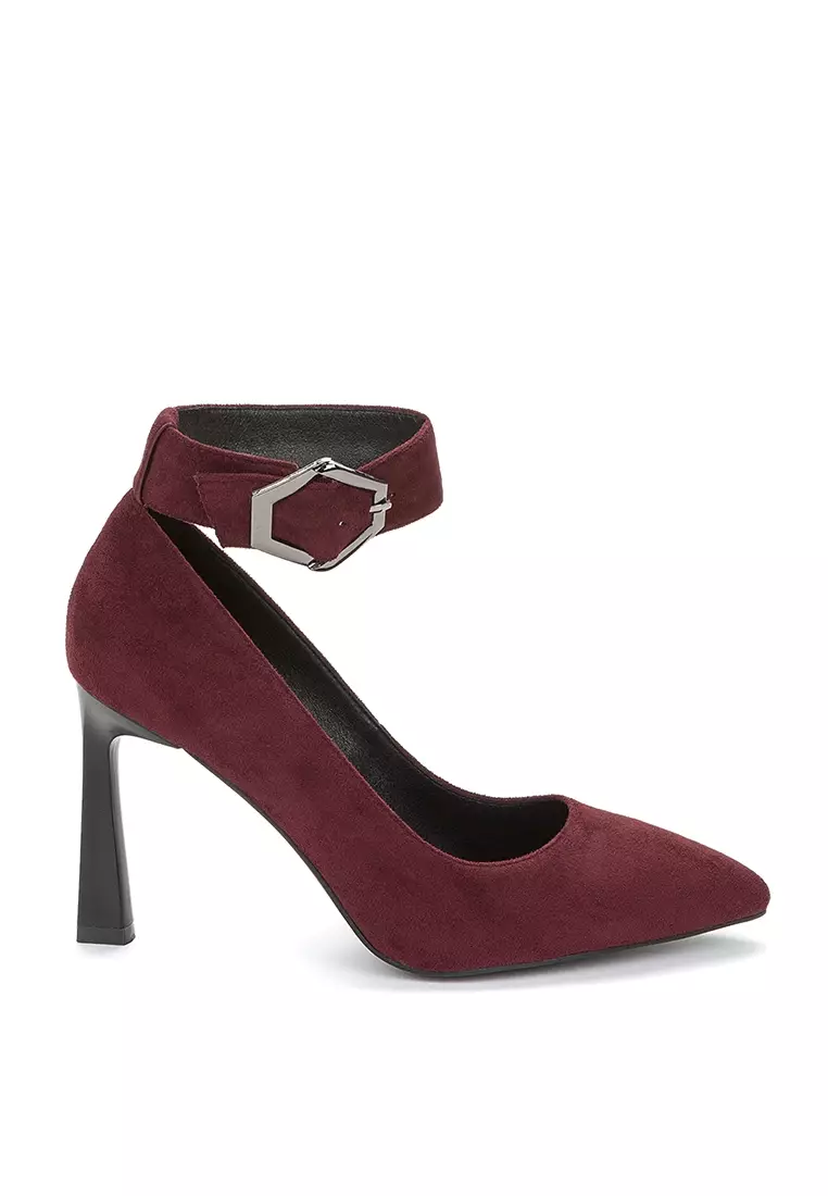 Almond toe ankle strap heels deals
