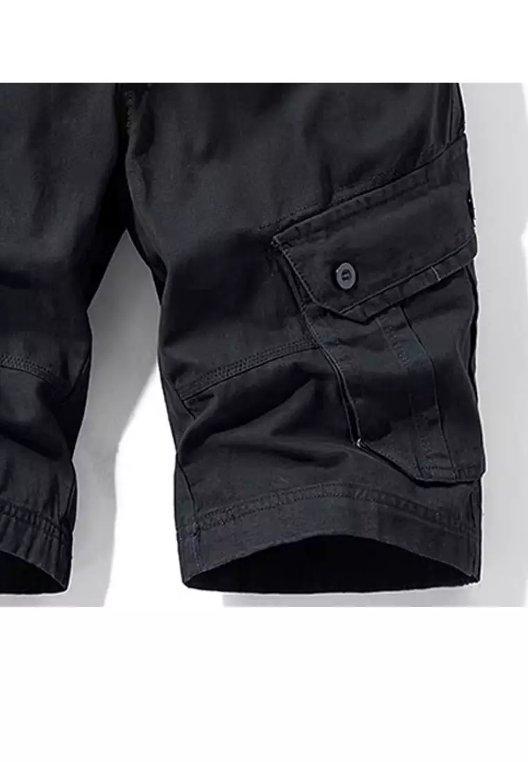 Multi Pockets Cotton Casual Shorts GJL95554