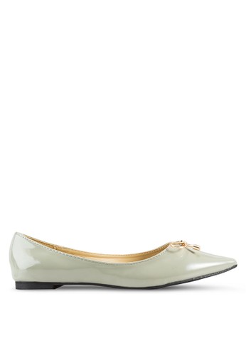Evelyn Metal Bow Pointed Flats