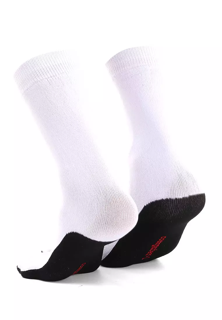 Nercyla Kaos Kaki Wanita Toe Socks Two Tone Casual Footwear Material Spandex ORIGINAL - White