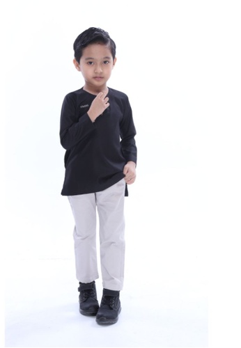 MILLA black Kurta Yasin For Kids by Hudz 31D03KA37D0133GS_1