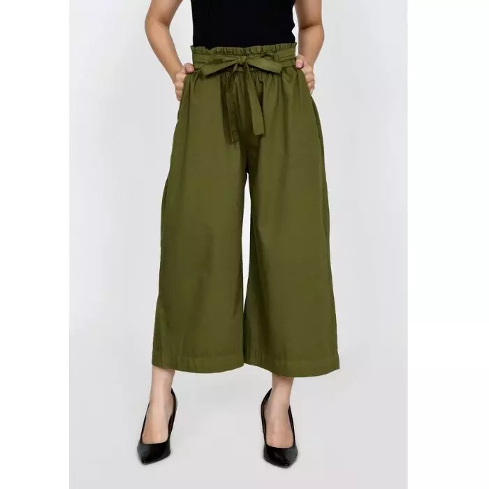 Kulot Katun Mona [OLIVE] Celana Basic Wanita