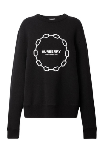Burberry Burberry Chain Printed Sweater in Black | ZALORA Philippines