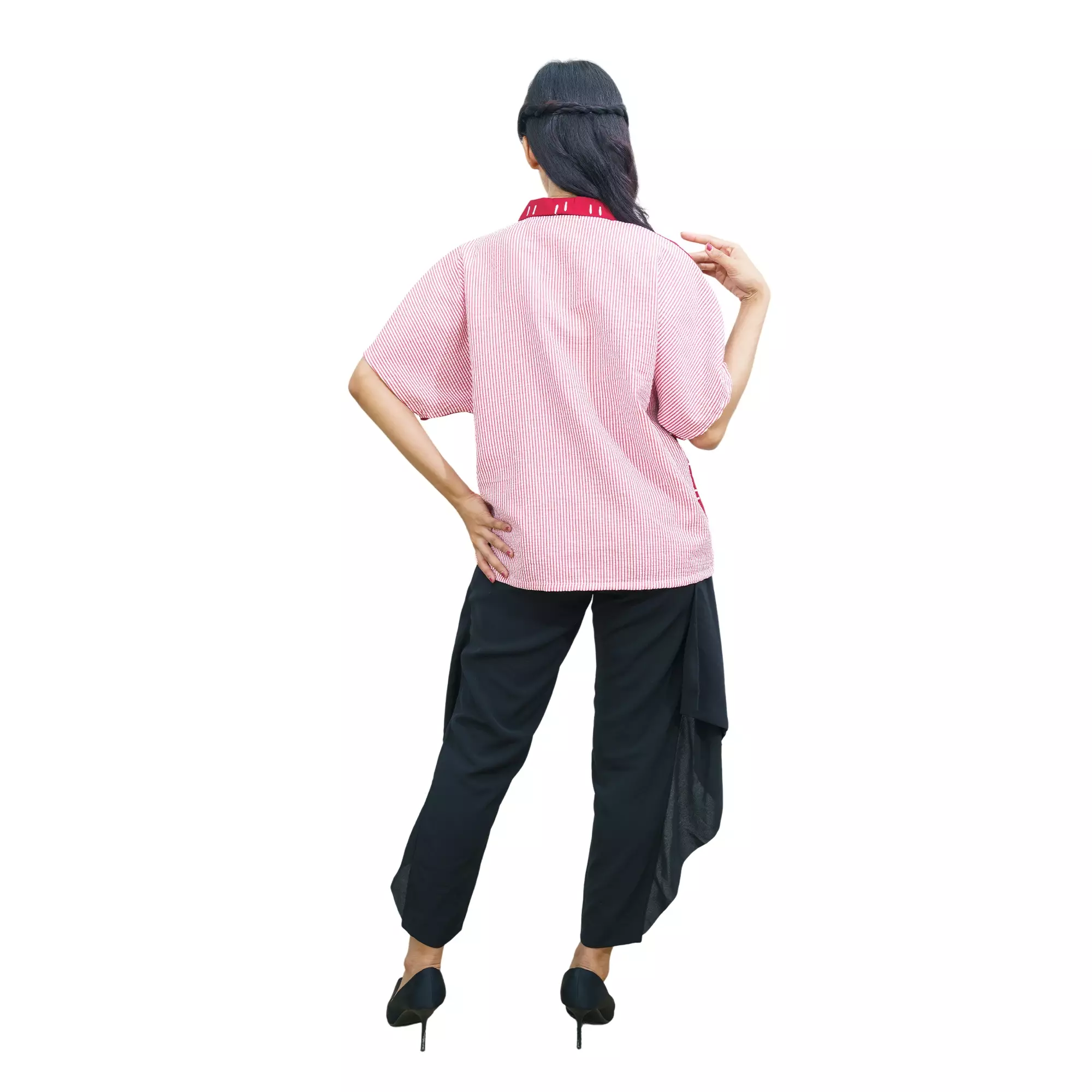 Blouse Batik Wanita - Bhatara Batik Nadia - Atasan Batik Modern Lengan Pendek