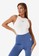 MISSGUIDED white Playboy Lifestyle Soft Touch Racer Bodysuit 13A97AAF5FDB7DGS_1