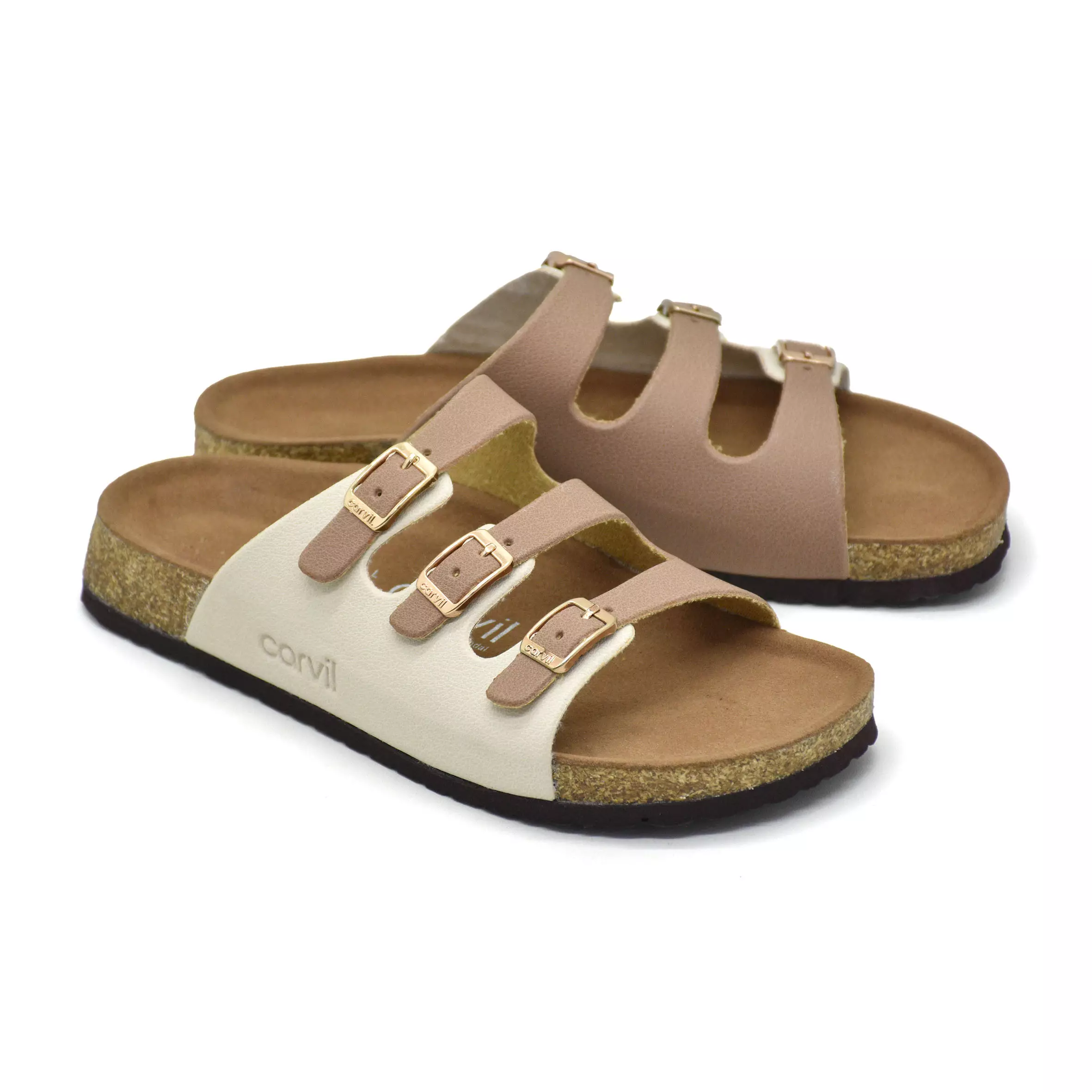 Carvil Sandal Wanita Callista-05 L Mocca/Ivory
