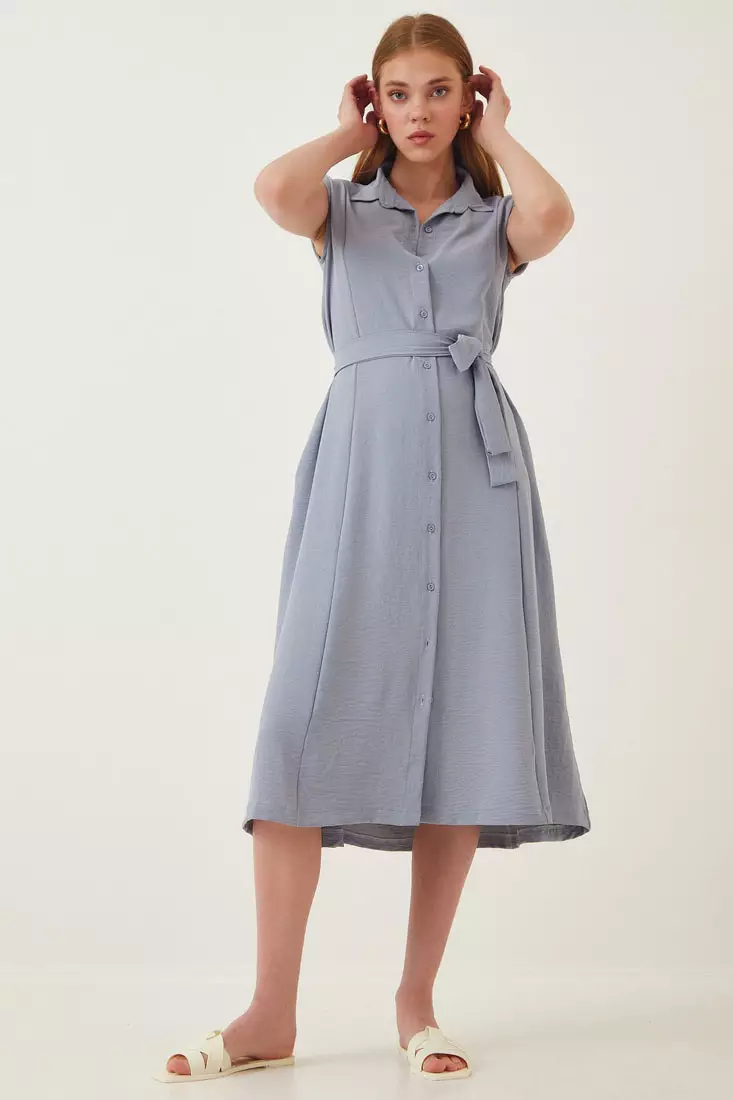 Tie Summer Shirt Dress
