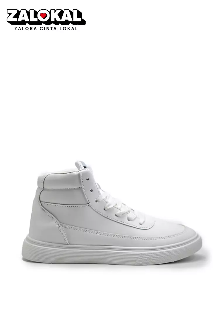 PAULMAY - Sepatu Sneakers pria Bogota High White
