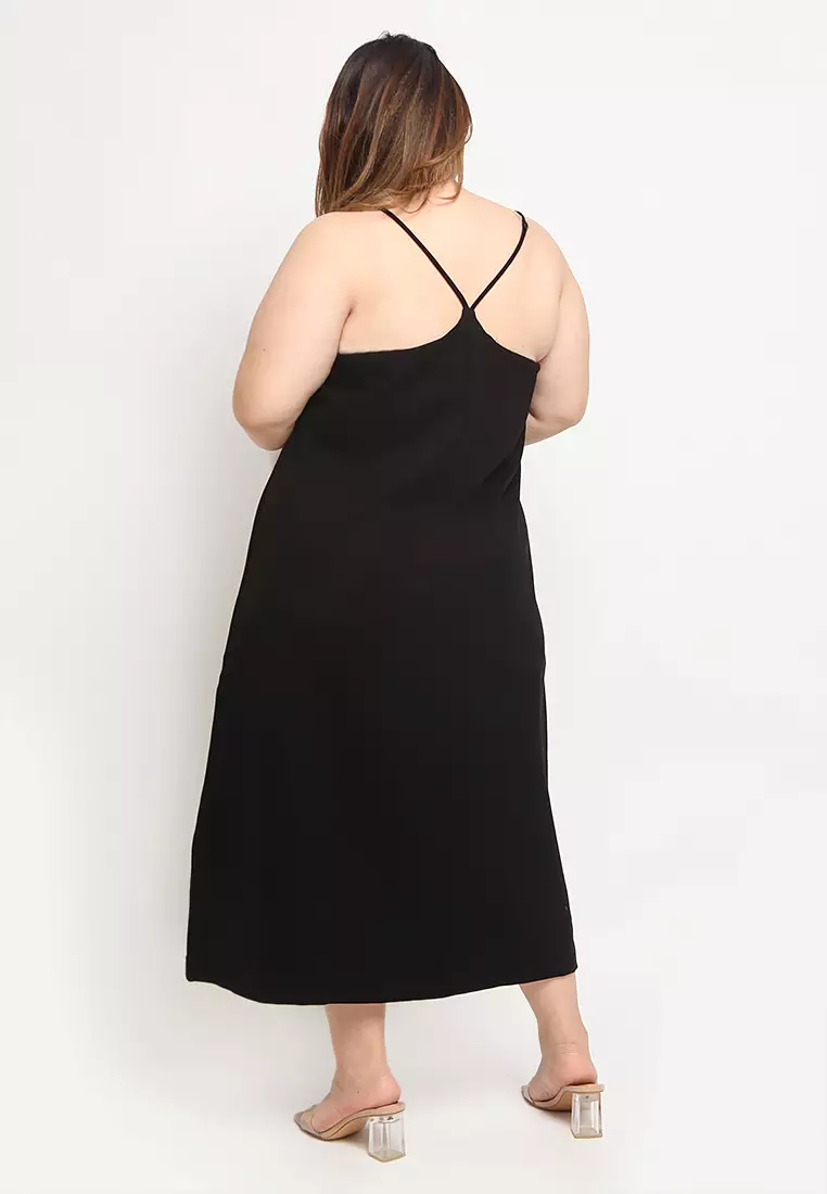Plus Size Slip Dress Elizabeth Black