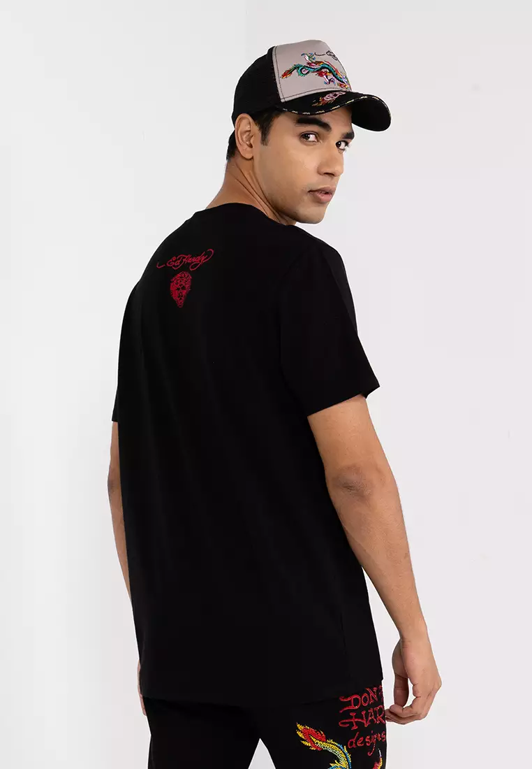 Buy Ed Hardy Ed Hardy Fiesta Signature Regular Tee Online | ZALORA Malaysia