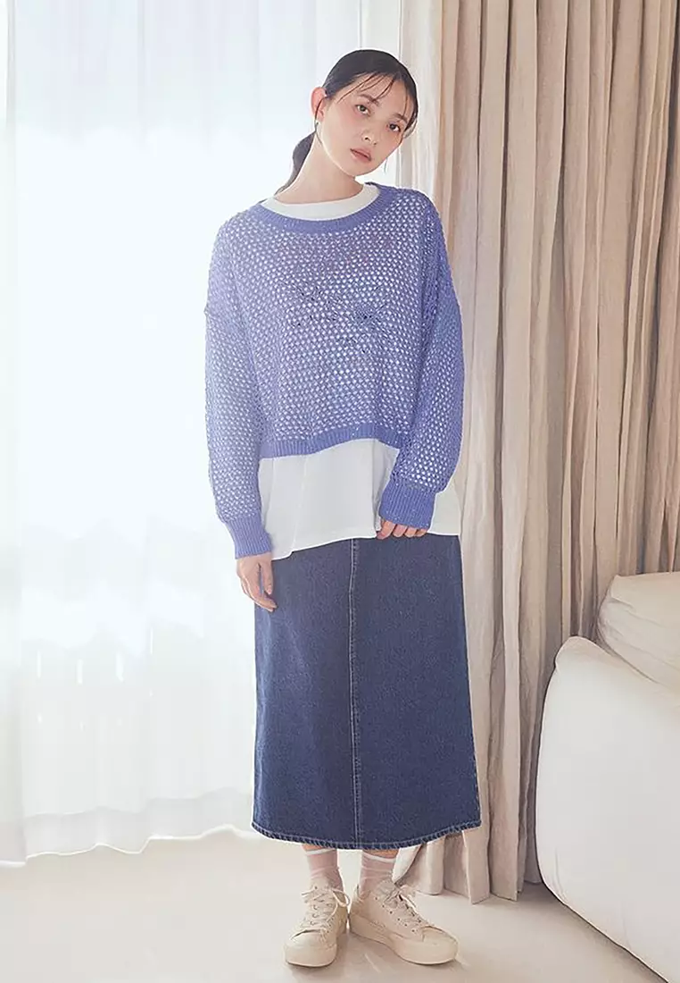 Earth Music & Ecology - Shirayuri Straight Skirt