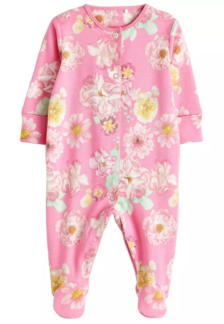 Baby Floral Sleepsuit 3 Pack