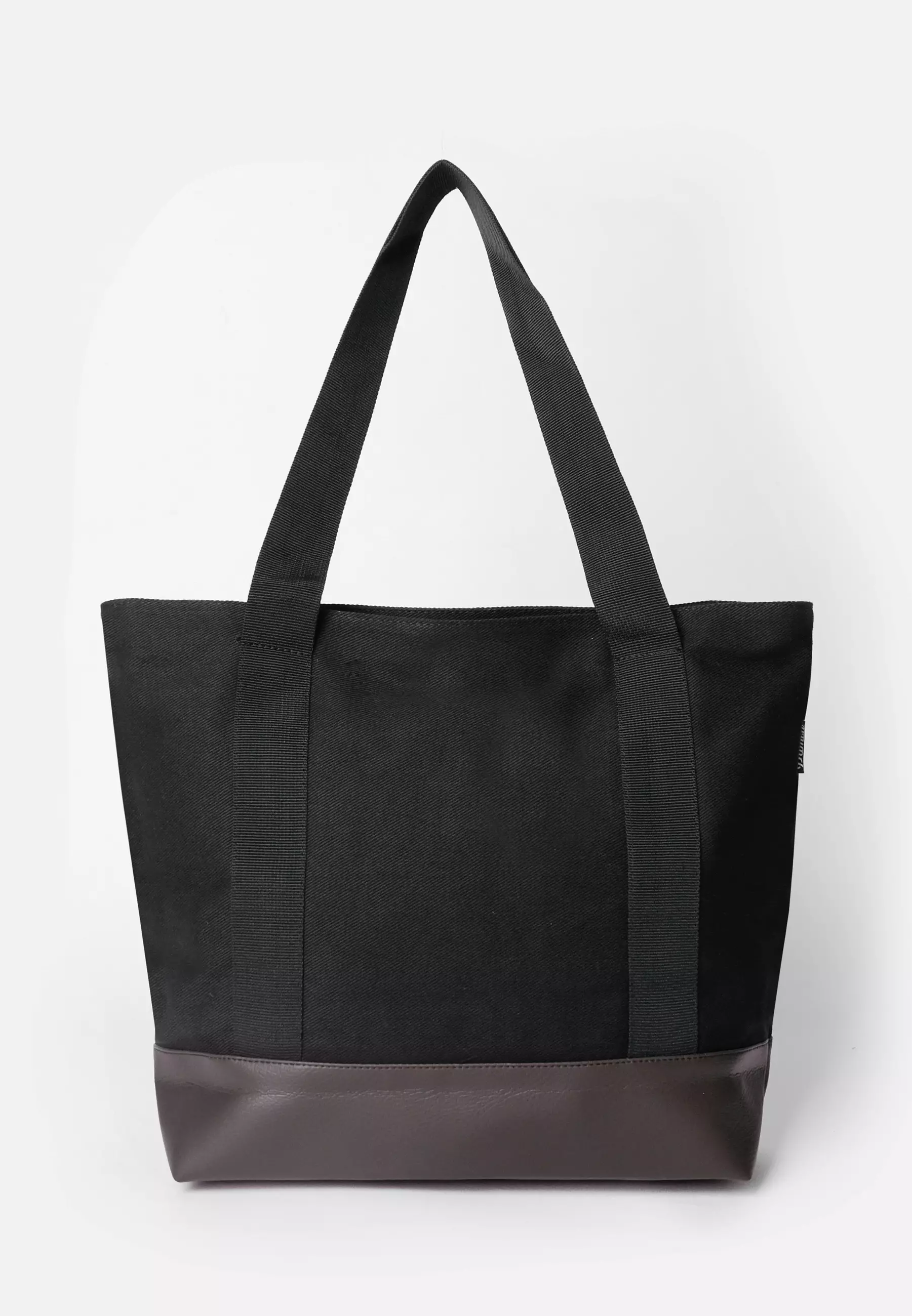 Pamole - Totebag Wanita Bahan Kanvas Penutup Resleting Tote Bag Wanita - Xora Series Comb Coklat