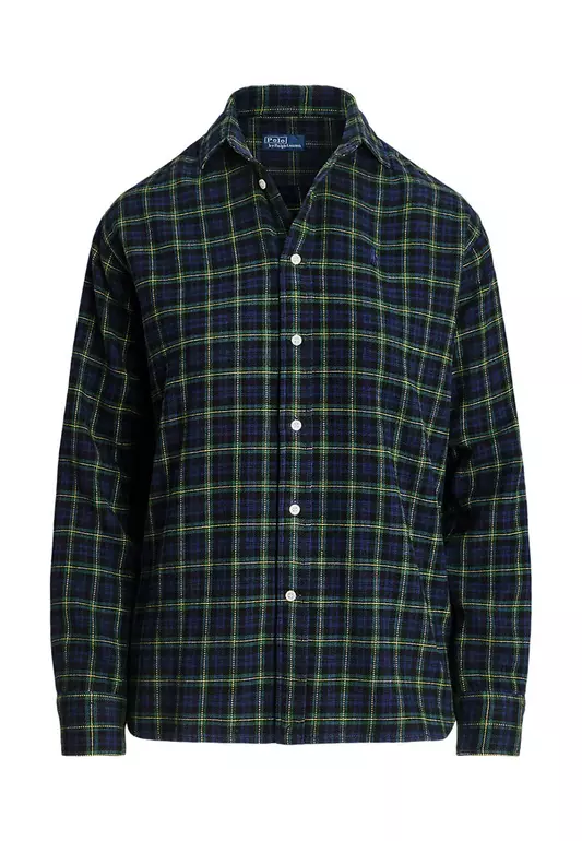 Relaxed Fit Plaid Cotton Shirt