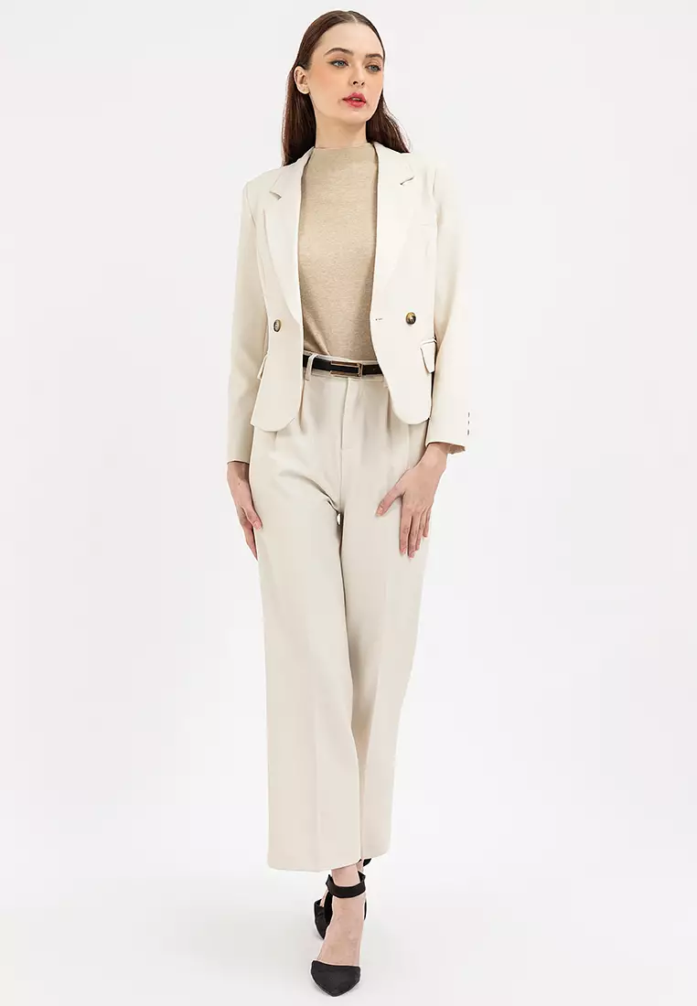 Comfort Fit Stretch Blazer with Pants
