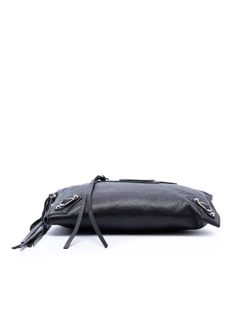Pre-Loved Balenciaga Lambskin Motocross Classic Flat Clutch