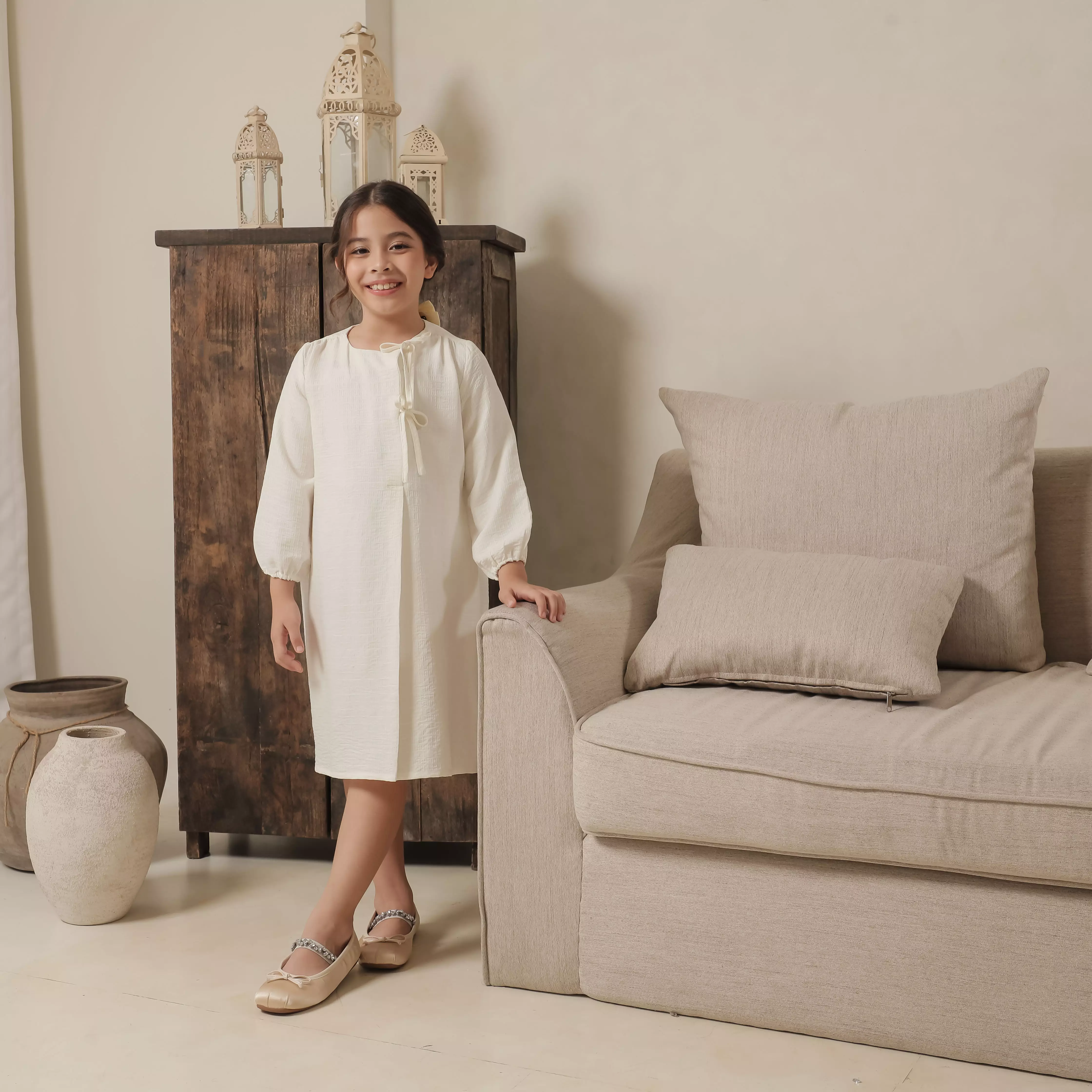 Pito Dito x MFMW Sarimbit Keluarga - Leebul Dress Anak Broken White