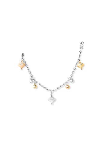 Mulia Jewellery white Charms Bracelet in 18K White / Rose and Yellow Gold 9E7AAAC16E46D5GS_1