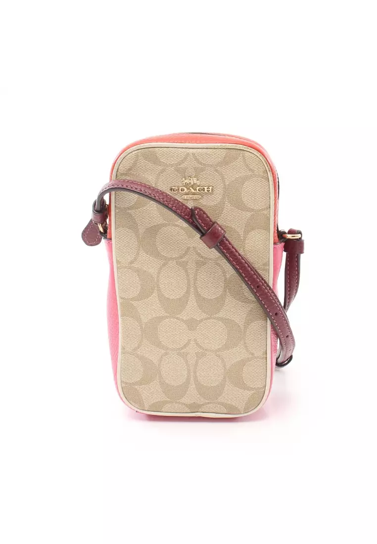 Coach Shoulder Bag Fabric & Leather Pink and Brown Vintage -  Hong Kong