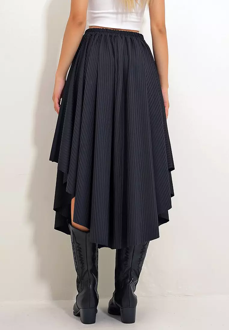 Asymmetrical Midi Skirt