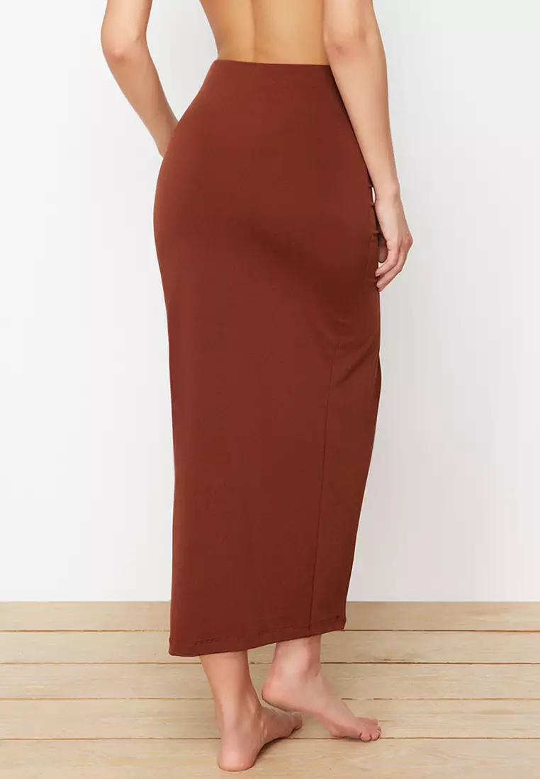 Knit Slit Beach Skirt