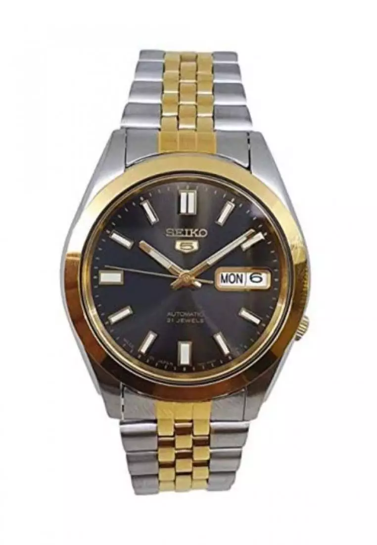 Seiko 5 Men s Gold Stainless Steel Automatic Watch SNKC42J