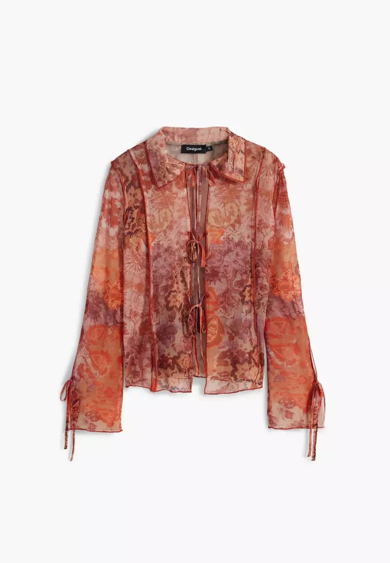 Chiffon T-shirt with bows