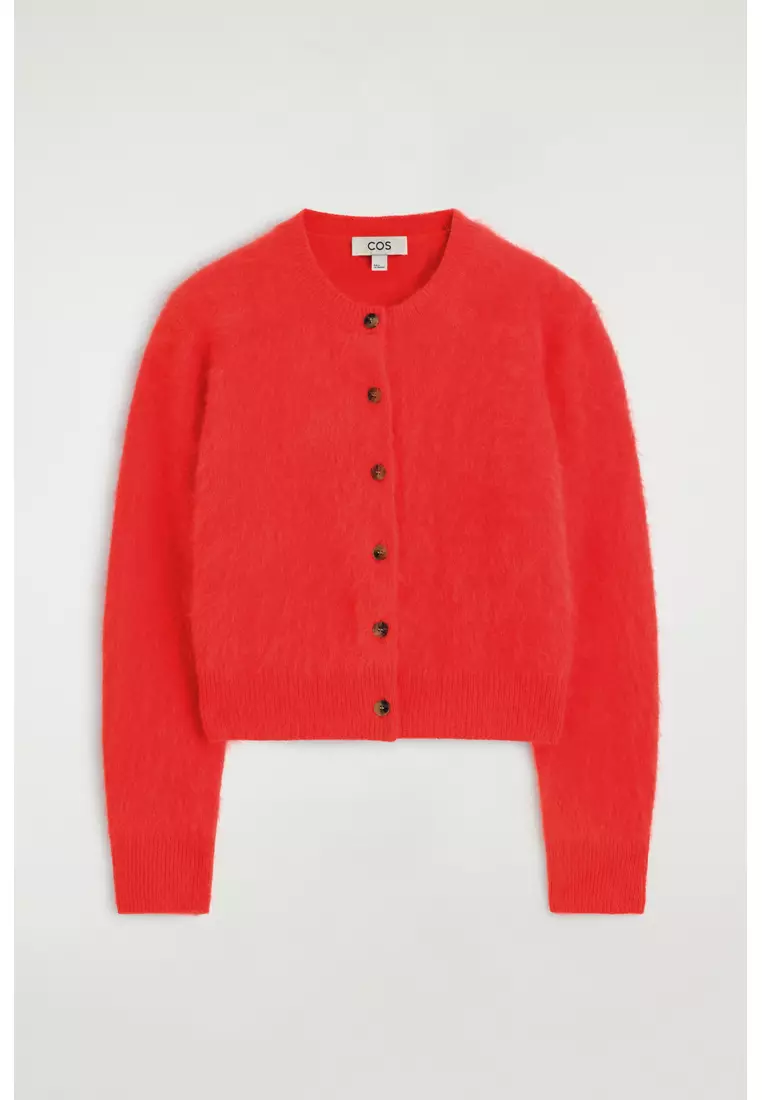 BRUSHED MERINO WOOL CARDIGAN