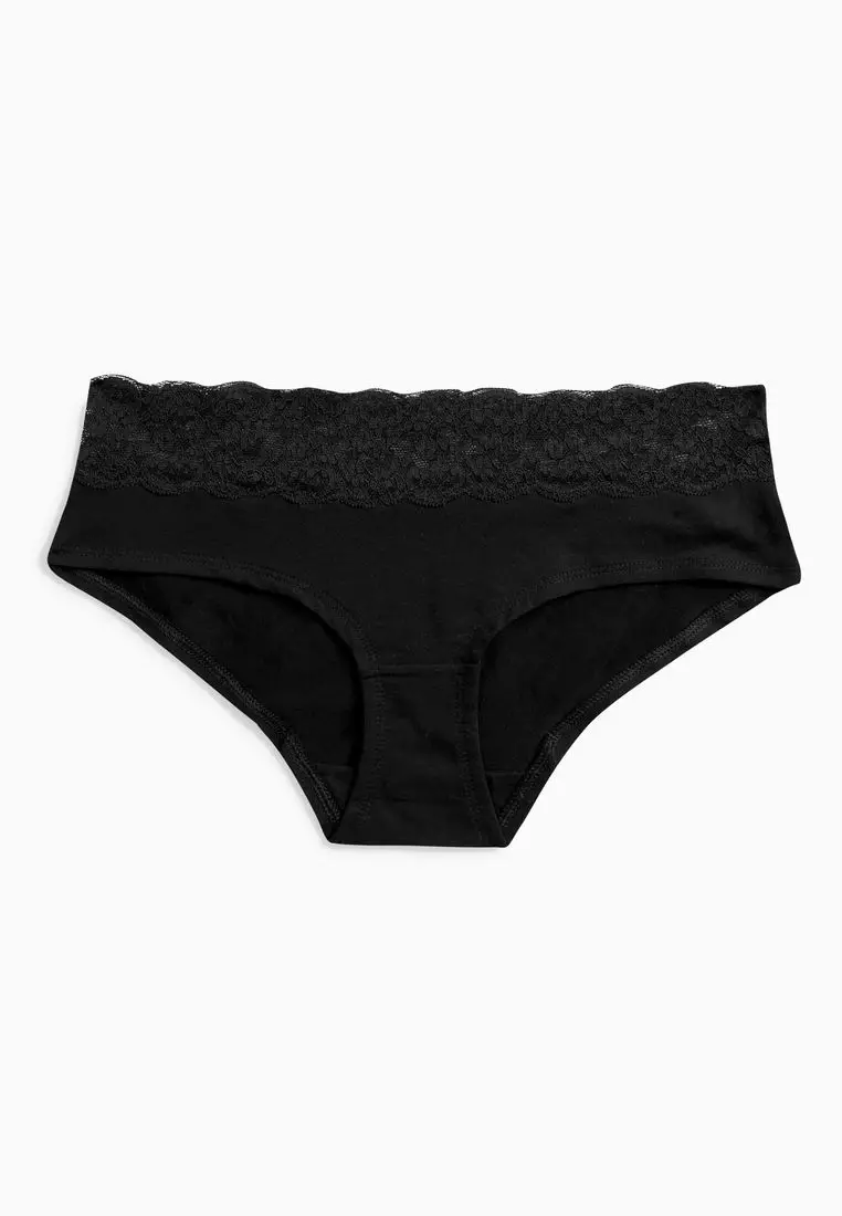 Buy Four Pack Black & White Lace trim Full Knickers Online in Bahrain from  Matalan