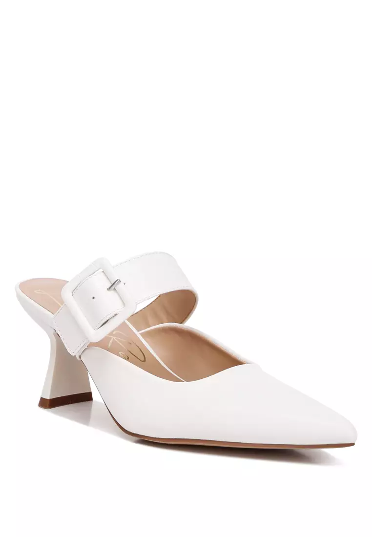 Buy London Rag White Block Heel Mules 2024 Online ZALORA Singapore
